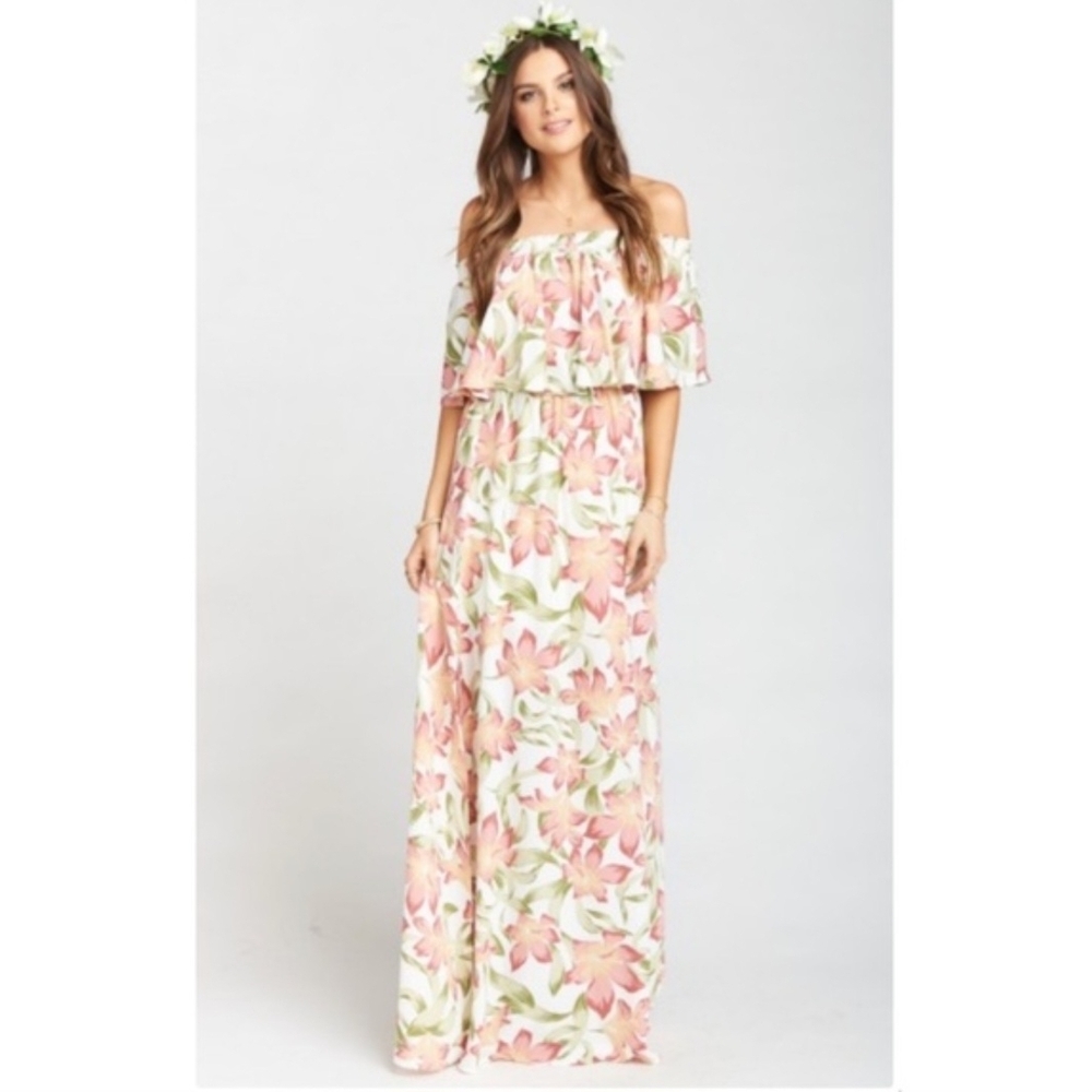 Show Me Your MuMu Floral Off-Shoulder Maxi Dress